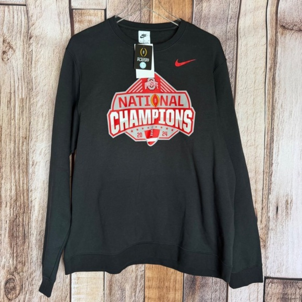 Nike Sweatshirt Ohio State Buckeyes National‎ Champions Crewneck Gameday XL NWT